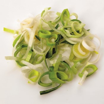 Purjolök skivad